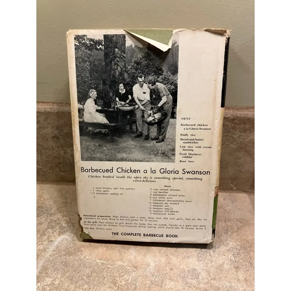 The Complete Barbecue Book HARDCOVER Dust Jacket ROBERSON DIY First Edition 1951